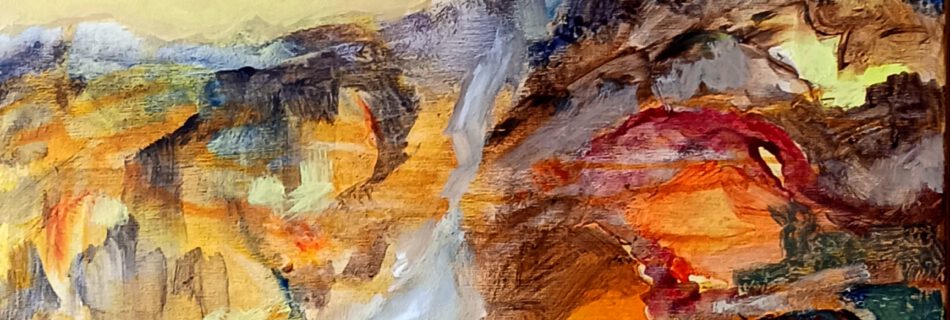 CREPÚSCULO. Serie ECOS. Acrílico sobre lienzo.