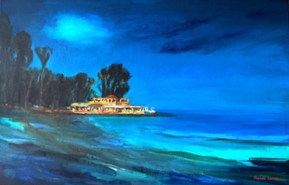BAÑOS DEL CARMEN NOCHE Óleo sobre lienzo